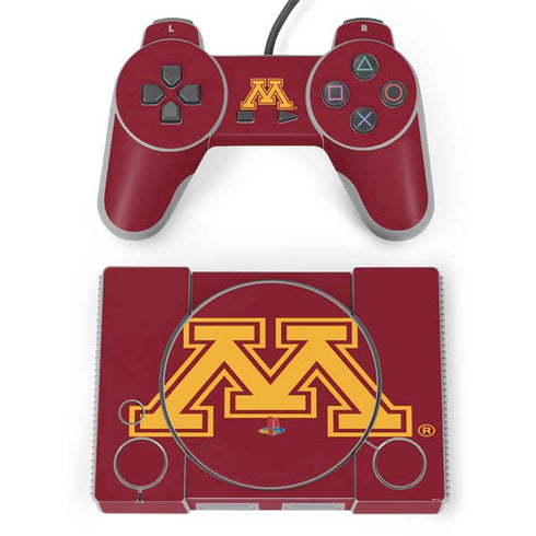 University of Minnesota M Logo PlayStation Classic Bundle Skin